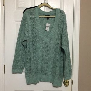 NWT Forever 21 mint sweater